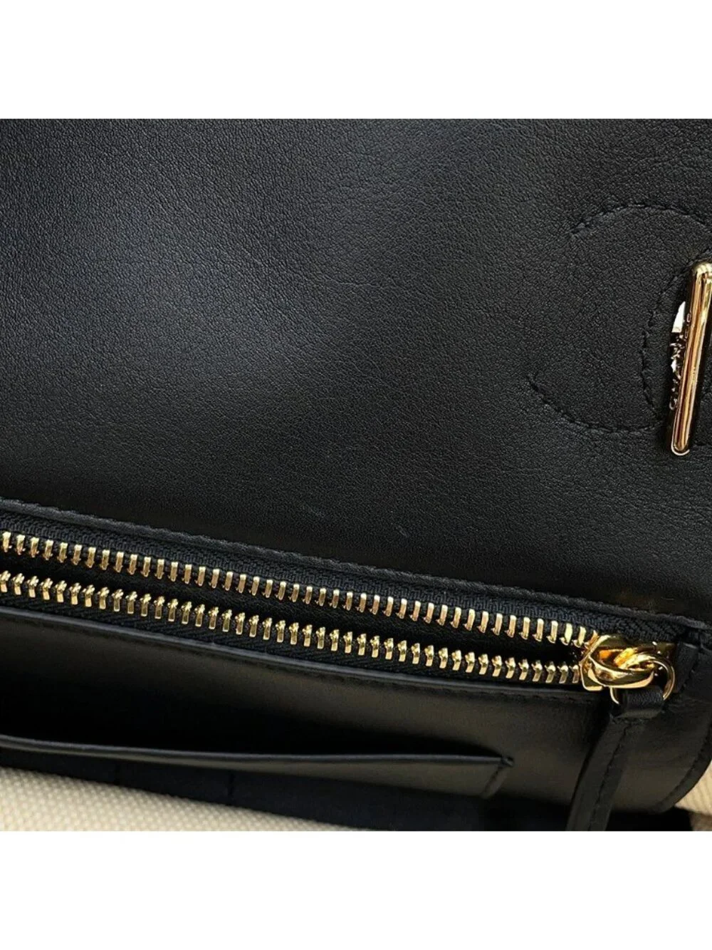 Chanel Tote CC Logo Small Shopping Canvas Calfskin 2-Way